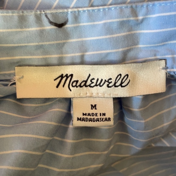 Madewell Striped Tie-Sleeve Popover Top - Picture 7 of 13
